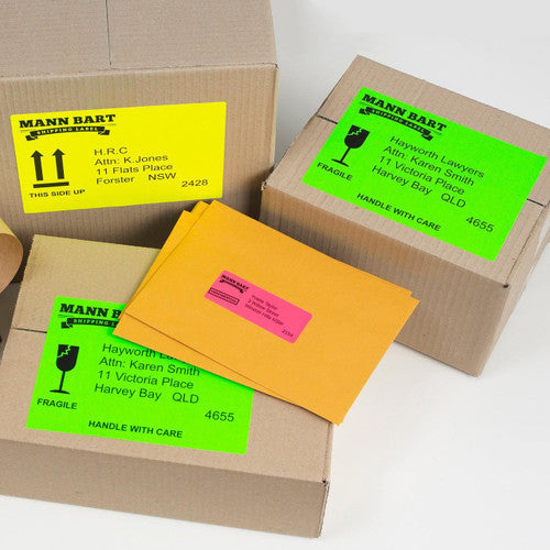 Avery Fluoro Pink Signalling Labels L7162FP 400 Pack 99.1x34mm 16UP - image 2