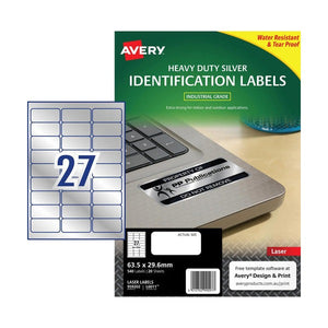 Avery L6011 Durable Metallic Heavy Duty Labels 63.5x29.6mm 540 Pack - image 1