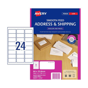 Avery L7159 White Address Labels 64x33.8mm 2400 Pack 24UP - image 1