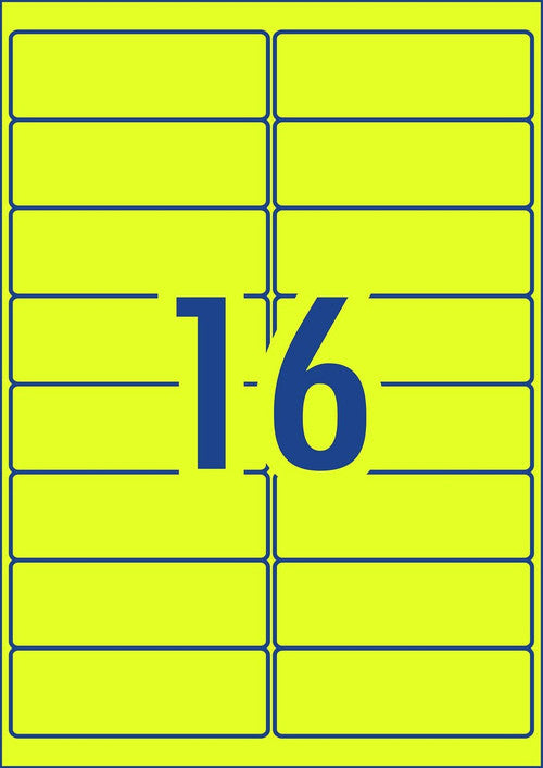 Avery L7162FY Fluoro Yellow Signalling Labels 99.1x34mm 400 Pack - image 4