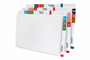 Avery White Twin Tab Lateral File 46555 Foolscap Extra Heavyweight Box 100 | Two end tabs for multi-code identification in complex filing systems