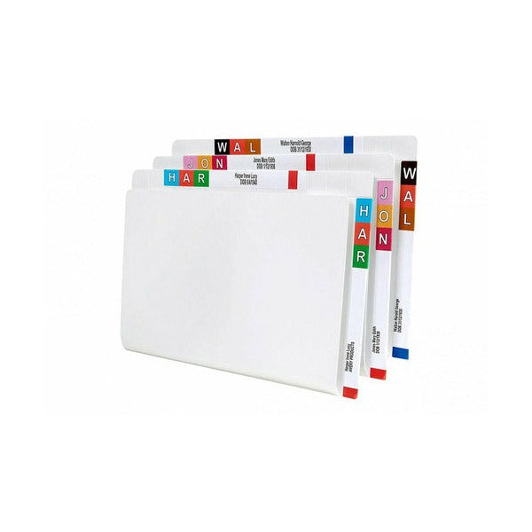 Avery White Twin Tab Lateral File 46555 Foolscap Extra Heavyweight Box 100 | Two end tabs for multi-code identification in complex filing systems