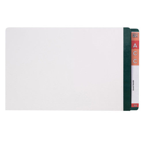 Avery Extra Heavyweight Lateral File 42535 White Dark Green Legal 100 Pack | 300gsm colour-coded filing for legal-size documents