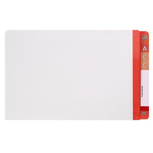 Avery Extra Heavyweight Lateral File 42533 White Dark Orange Legal 100 Pack | 300gsm colour-coded filing for legal-size documents