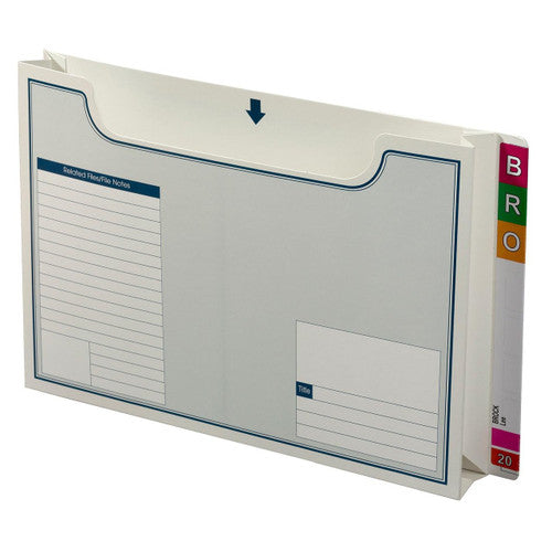 Avery Lateral Notes Open Top Wallet File 46715 White 355x235mm Box 20 | Fast-access design for frequently used compact files