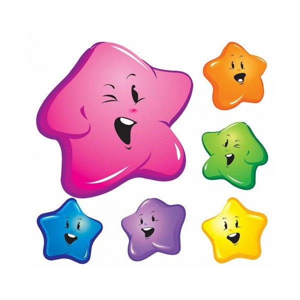 Avery Merit Stickers 69602 Star Face 30mm Metallic Assorted Colours Pack 50 | Premium metallic finish for standout classroom achievement rewards