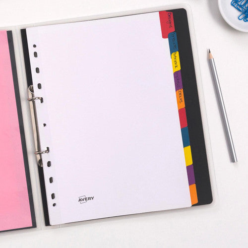 Avery Multi-Coloured Rewritable Tab Dividers 10 Tabs - image 2