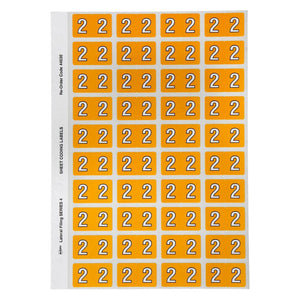 Avery Numeric 2 Side Tab Labels 44530 25x42mm 240 Pack | Larger format for improved shelf readability in numeric colour-coded filing