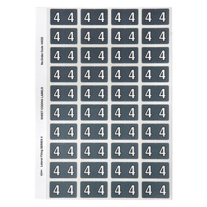 Avery Numeric 4 Side Tab Labels 44532 25x42mm 240 Pack | Larger format for improved shelf readability in numeric colour-coded filing