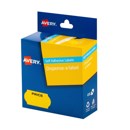 Avery Buy 1 Get 1 Half Price Yellow Dispenser Labels 937354 26x16mm 250 Pack | Pre-printed promotional label for retail and market stall discount promotions