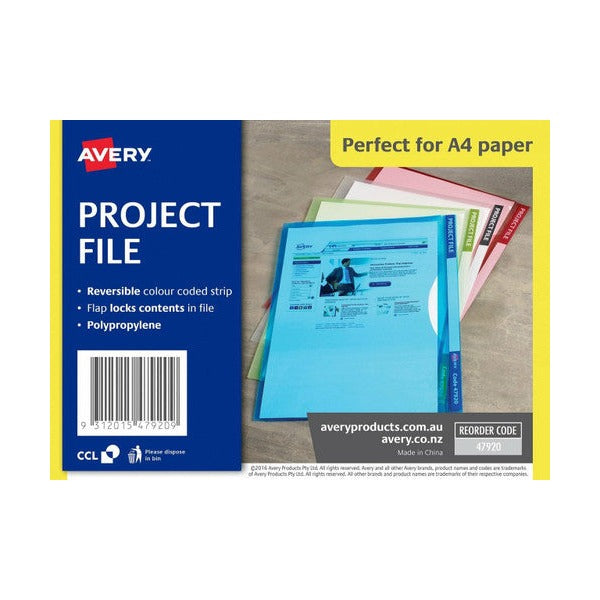 Avery Project File A4 20 Sheets Blue - image 2