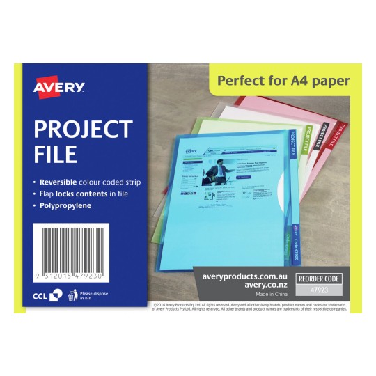 Avery 47923 red transparent A4 project file