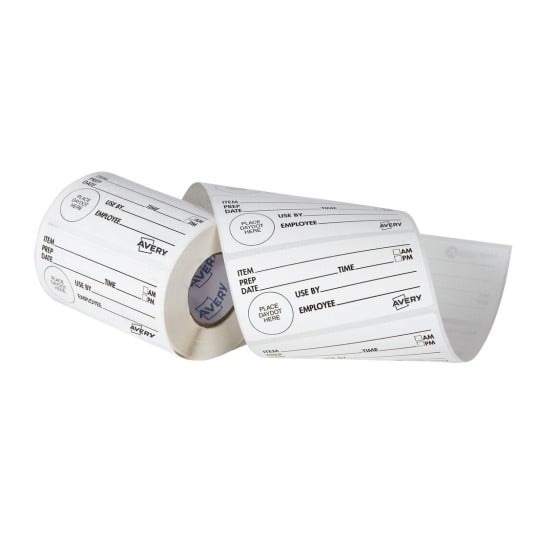 Avery 937417 shelf life removable food labels, 102 x 47mm, 500 per roll