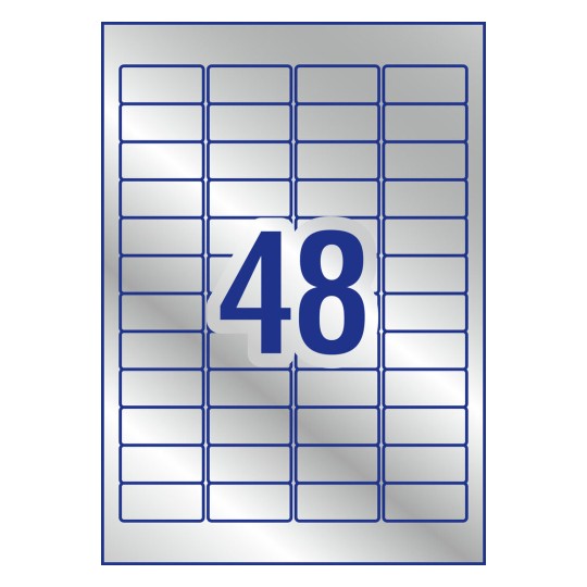 Avery 959213 silver heavy duty laser labels, 45.7 x 21.2mm