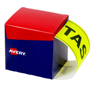 Avery Tasmania Fluoro Yellow State Despatch Labels 932606 500 Roll 100x150.4mm | Colour-coded routing label for cartons destined for Tasmania