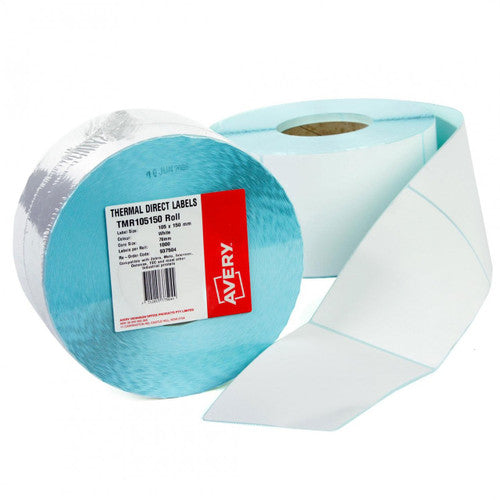 Avery White Thermal Labels 937503 TMR100100 1500 Roll 100x100mm | Standard square thermal format for product compliance, food labelling and carton ID