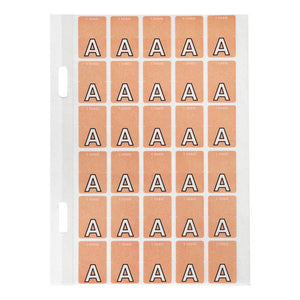 Avery Top Tab Colour Code Label 44401 A 20x30mm 150 Pack | Starting letter for A-Z colour-coded top-tab lateral filing systems