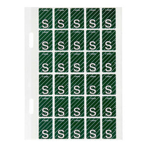Avery Top Tab Colour Code Label 44419 S 20x30mm 150 Pack | High-frequency letter for colour-coded top-tab lateral filing systems