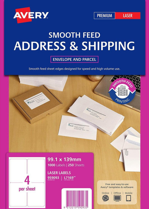 Avery TrueBlock Parcel Labels L7169 99.1x139mm 1000 Pack - image 3