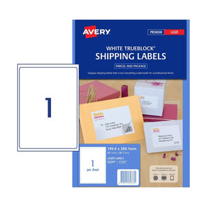 Avery TrueBlock Shipping Labels L7167 199.6x289.1mm 20 Pack - image 1