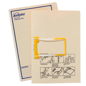 Avery Buff Tubeclip File 84525 Blue Print Foolscap Box 20 | Year-coded or category-differentiated filing within buff file systems