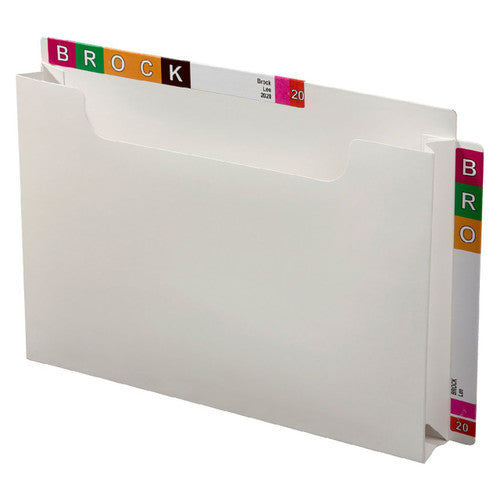 Avery Twin Tab Pocket File 43948 A4 White 10 Pack | A4 pocket wallet files with twin tabs for flexible binder and drawer filing