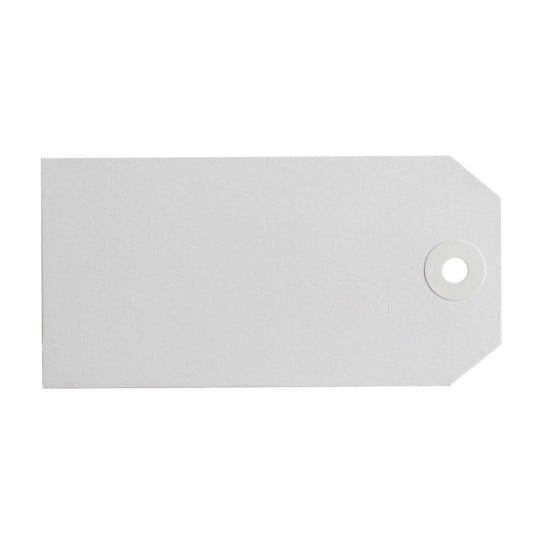 Avery White Shipping Tags Size 4 14556 96x48mm Box of 50 | Standard Size 4 plain white freight and parcel tags for handwriting dispatch and consignment details