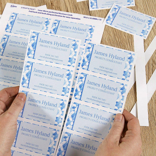 Avery White Quick and Clean Laser and Inkjet Business Card Matt 200gsm 10UP - image 4