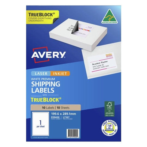 Avery White TrueBlock Internet Shipping Labels L7167 10 Pack - image 3
