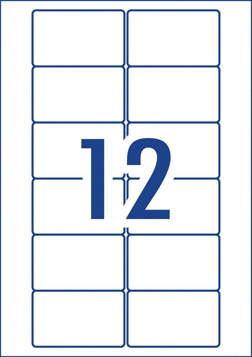 Avery White Video Face Labels L7671 300 Pack 76.2 x 46.4mm 12UP - image 2