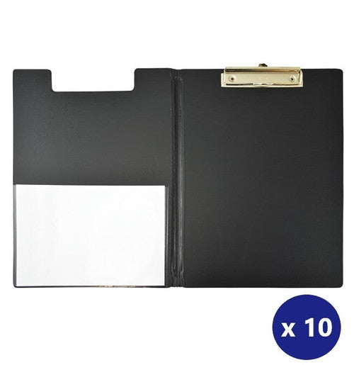 Bantex A4 Clipfolder Standard PVC Black Box of 10