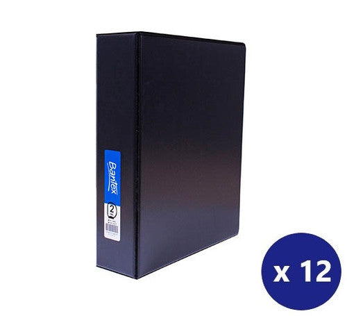 Bantex A4 Insert Binder Standard PP 2D 50mm Black Box of 12