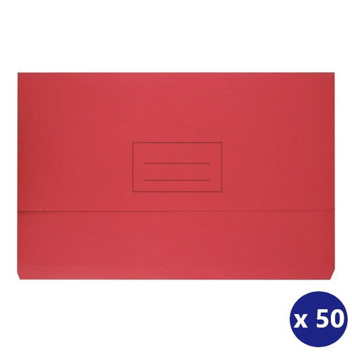 Bantex FC Document Wallet Board 230gsm Red Box of 50