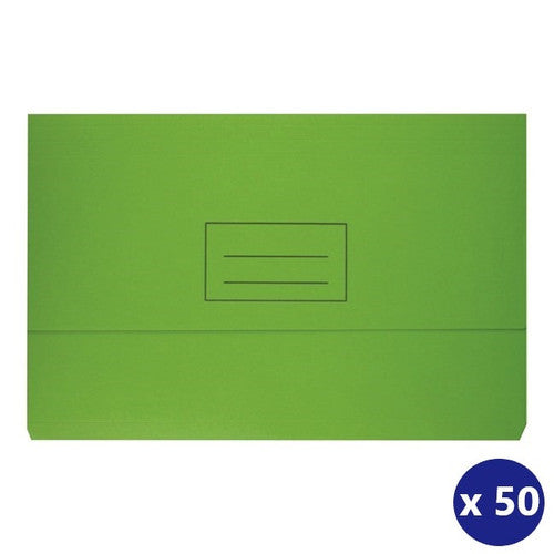 Bantex FC Document Wallet Board 230gsm Green Box of 50