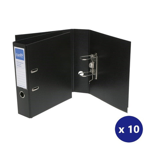Bantex A4 Extra Capacity Lever Arch File Black Box of 10