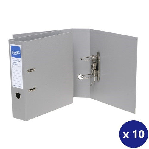 Bantex A4 Extra Capacity Lever Arch File Grey Box of 10