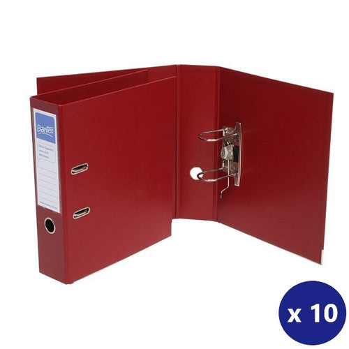 Bantex A4 Extra Capacity Lever Arch File Red Box of 10