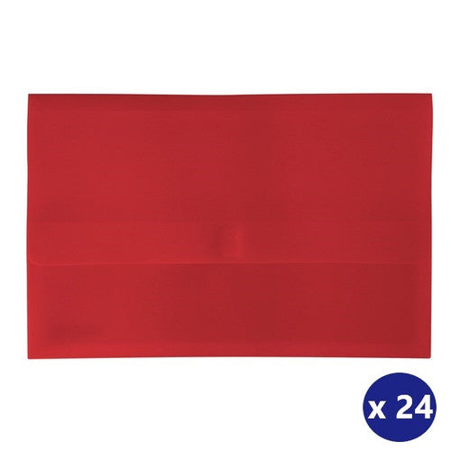 Bantex FC Hook & Loop Document Wallet PolyDoc Red Box of 24