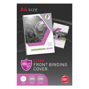GBC Binding Cover A4 Clear 200 Micron Pack of 200