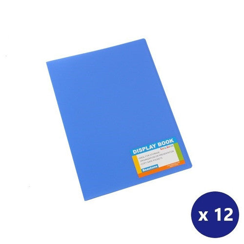 BEAUTONE 100851874 DISPLAY BOOK FIXED TROPICAL PP A4 20 POCKETS BLUEBERRY BOX 12