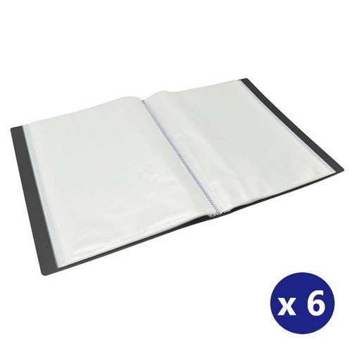 BEAUTONE 100851924 DISPLAY BOOK FIXED EURO MATTE PP A4 40 POCKETS BLACK BOX 6