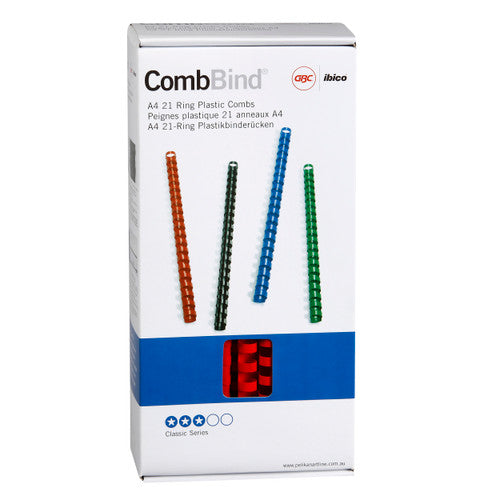 GBC Binding Comb 12mm Red Pack of 100