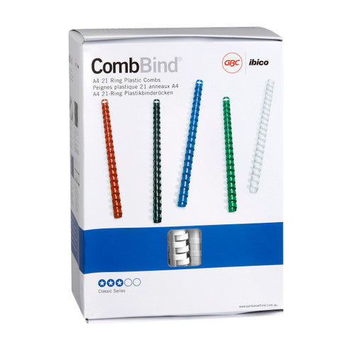 GBC Binding Comb 19mm White Pack of 100