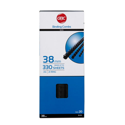 GBC Binding Comb 25mm Black Pack of 20
