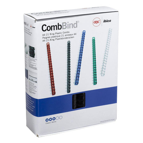 GBC Binding Comb 25mm Black Pack of 50