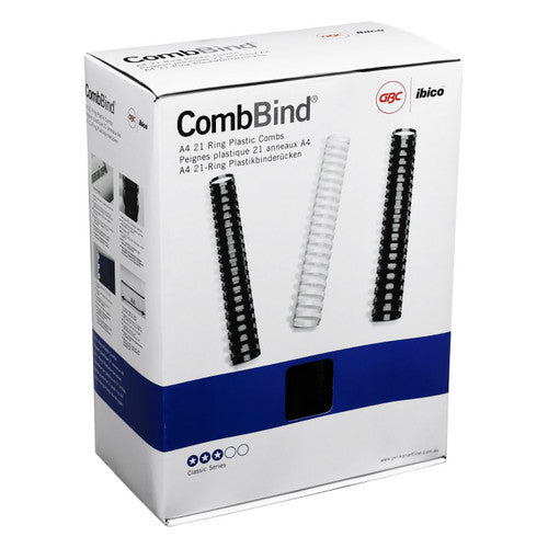 GBC Binding Comb 38mm Black Pack 50