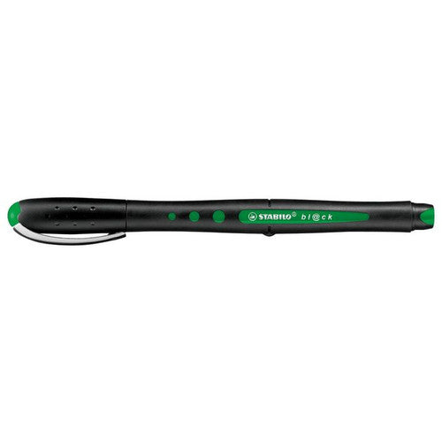 Stabilo Bl@ck Rollerball Pen 0.4mm Green Box of 10