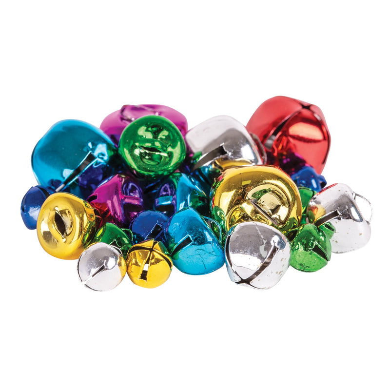 Folley Bells Assorted Pack of 150 Coloured Metal 8mm 12mm and 16mm-2