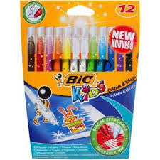 BIC Kids ColorandErase Felt Pens Wallet of 12