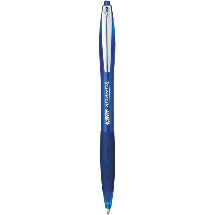 Box of 12 BIC Atlantis Original medium blue ballpoint pens